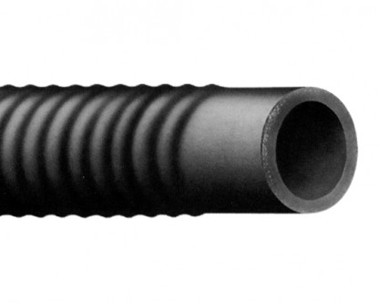 Sugslang gummi med muff Ø76mm längd 2m