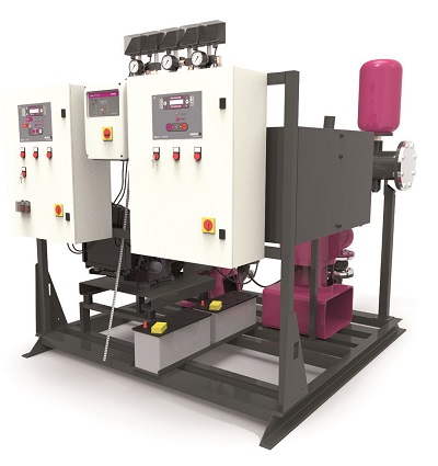Pumpenhet BT Safety för brandbekämpning med 75kW elmotor 65kW dieselmotor och 1,5kW