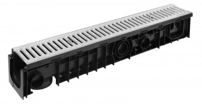 Dräneringskanaler plast med galvaniserat stålnät 100x50cm 3,5kg, 84st/pall