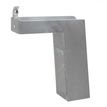 Dricksvattenfontän barriärfritt galvaniserat stål piedestal grå EU3202G