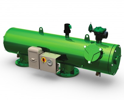 Filter automatisk för hydraulisk drift i parallell lång typ F3200 serie Ø350mm, 130mikron, BSTD anslutning, AC/DC kontroller
