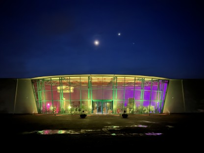 Ljusspel för fasad hos Trädgårdsteknik AB