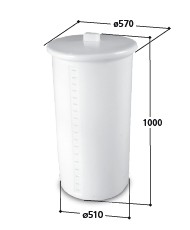 Vattentank öppen cylindrisk stående 200Liter med lock höjd 1000 mm